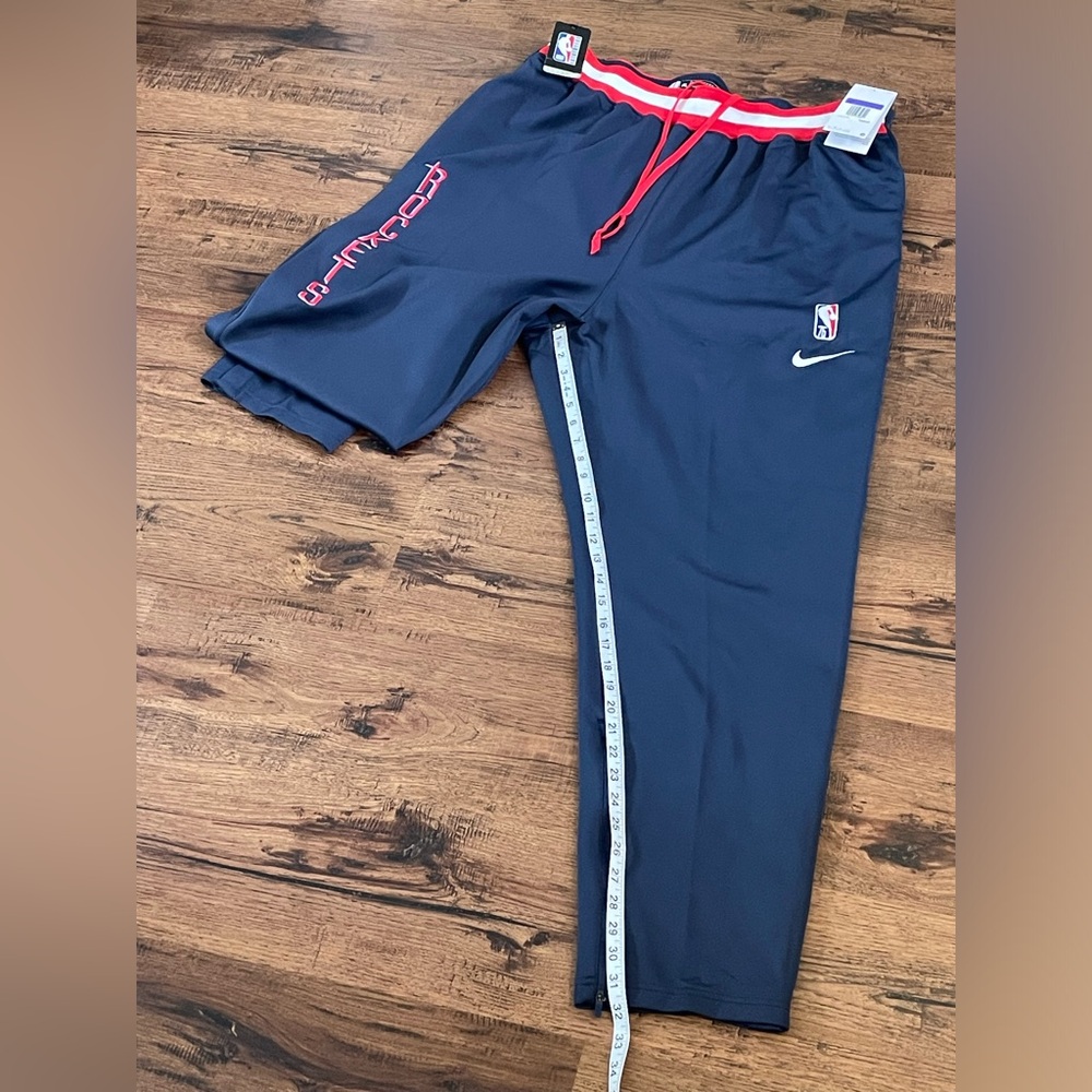 Nike NBA Team Issued Houston Rockets Tear Away Pants Blue Red mens XL & 3XL-Tall - Picture 10 of 16